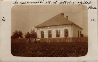 1912 Apátmarót, Opatové Moravce (Hontmarót, Hontianske Moravce); állami elemi iskola / school. photo