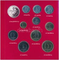 1994. 10f-200Ft (11xklf) forgalmi sor dísztokban, közte 1994. 200Ft Ag "Deák", "Magya...