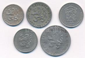 Csehszlovákia 1922. 1K Cu-Ni + 1925. 5K Cu-Ni 1946. 1K Cu-Ni + 1968. 3K Cu-Ni + 1972. 2K Cu-Ni T:2-3...