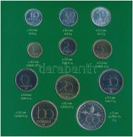 1995. 10f-200Ft (11xklf) forgalmi sor dísztokban, benne 200Ft Ag "Deák", "Magyarorszá...