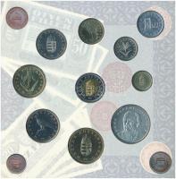 1997. 50f-200Ft (6xklf) forgalmi sor, benne 200Ft Ag "Deák". A tokon a ragasztás részben e...