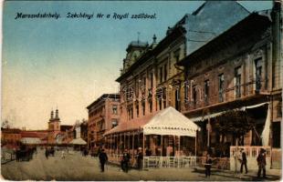 1913 Marosvásárhely, Targu Mures; Széchenyi tér, Royal szálló / square, hotel