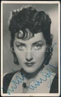 Lukács Margit (1914-2002) színésznő saját kezű aláírással ellátott fotólap