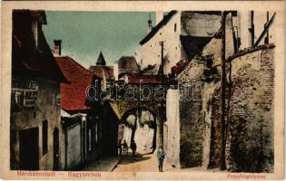 1918 Nagyszeben, Hermannstadt, Sibiu; Pempflingergasse / utca, üzlet / street, shop