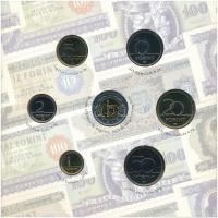 2006. 1Ft-100Ft (8xklf) forgalmi sor szettben, benne 1946-os 1Ft Ag "Hatvanéves a Forint" ...