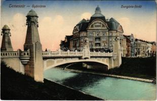 Temesvár, Timisoara; Gyárváros, Hungária fürdő, híd / Fabric, spa, bridge