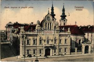 1914 Temesvár, Timisoara; Belváros, szerb templom és püspöki palota. Feder R. Ferenc 35. / Serbian church and bishops palace (EK)