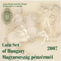 2007. 1Ft-100Ft (8xklf) Berán Lajos és a pengő forgalmi sor, benne Berán Lajos és a pengő Ag emlékérem (10g/0.999/27mm) T:BU halvány patina Adamo FO41.3