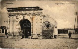 1909 Temesvár, Timisoara; Régi várkapu sáncokkal / old castle gate with trenches (fa)