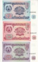 Tadzsikisztán 1994. 5R + 10R + 20R T:I Tajikistan 1994. 5 Rubles + 10 Rubles + 20 Rubles C:UNC