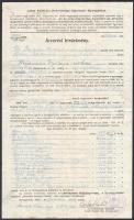 1939 Nyíregyháza, Labay Antal kir. járásbírósági végrehajtó árverési hirdetménye, Weiszmann Gyuláné (feltehetőleg zsidó származású) rétközi lakos elleni tőkekövetelés következtében lefoglalt ingóságokra. Kitöltve, aláírással és pecséttel