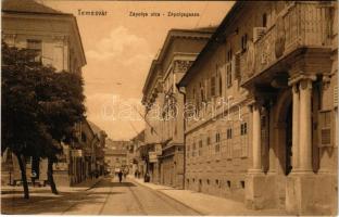 1913 Temesvár, Timisoara; Zápolya utca, bútor raktár / street, shop