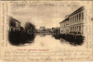 1901 Temesvár, Timisoara; Gyárváros, Bega részlet / Fabric, riverside
