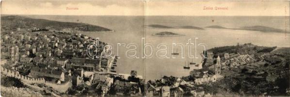 1907 Hvar, Lesina; Dalmazia. 2-tiled folding panoramacard