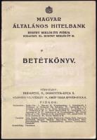 1942 Bp., Magyar Általános Hitelbank Horthy Miklós-úti fiókja betétkönyve, Révai-ny., 16 p.
