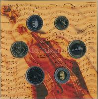 2009. 5Ft-200Ft "Haydn" (7xklf) forgalmi érme sor, benne "Joseph Haydn" Ag emlék...