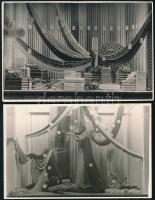 cca 1950-1960 Textilüzletek kirakatai, 2 db fotó, 9×14 cm