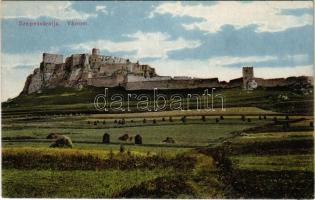 1917 Szepesváralja, Spisské Podhradie, Kirchdrauf; Várrom / castle ruin