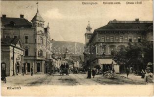 1906 Brassó, Kronstadt, Brasov; Kolostor utca, útépítés / Klostergasse / Strada camií / street, construction (EK)