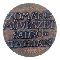 Asszonyi Tamás (1942-) DN "Zománcművészet Salgótarján" kétoldalas, öntött Br plakett erede...