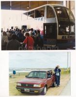 18 db MODERN motívum képeslap és fotó: közlekedés, vasút, hajó, busz / 18 modern motive postcards an...