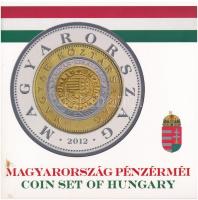 2012. 5-200Ft (6xklf) forgalmi szett, dísztokban. Belső tokon ragasztás részben elengedett T:BU