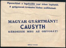 Dr. Ternajgó József "Szent Kereszt Gyógyszertára" receptboríték, Budapest, Gellért-fürdő