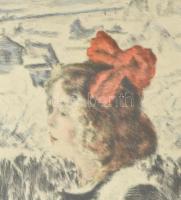 Csók István (1865-1961) - Prihoda István (1891-1956): Züzü. Színezett rézkarc, papír, utólagos Csók ...