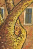 Lekéry jelzéssel: Fatörzs. Olaj, farost. Sérült fakeretben. 39x29cm