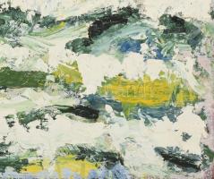 Szántó jelzéssel: Badacsony. Olaj, farost, sérült fakeretben, 30x39cm