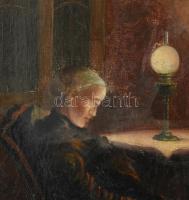 Rösch Emil (?-?): Álom. Olaj, vászon. Jelzett, sérült fakeretben. 75x55cm