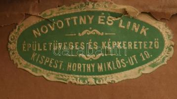 Radics E. S. Jelzés nélkül: Duna. Akvarell, papír. Kopott üvegezett fakeretben. 34x33cm