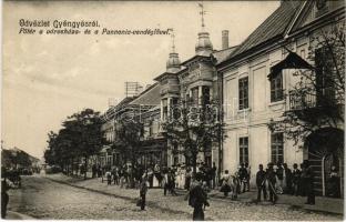 1910 Gyöngyös, Fő tér, Városháza, Pannonia vendéglő és szálloda (EB)