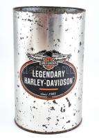 Harley Davidson fémdoboz, fedél nélkül, kopott, rozsdafoltokkal, m: 18,5 cm, d: 11 cm