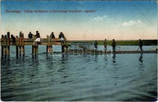 Hortobágy, Juhok fürösztése a Hortobágy folyóban, ugratás (Rb)