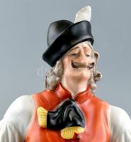 Herendi táncoló juhász, kézzel festett, jelzett, hibátlan, m: 28 cm