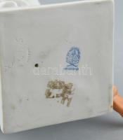 Herendi táncoló juhász, kézzel festett, jelzett, hibátlan, m: 28 cm