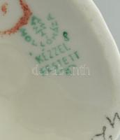 Hollóházi "art deco" kakas. Kézzel festett, jelzett, hibátlan 14 cm