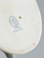 Halon ülő puttó kézzel festett aranyozott sorszámozott jelzett Herendi porcelán figura hibátlan álla...
