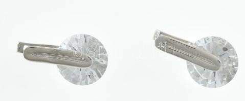 Ezüst(Ag) fülbevalópár, kővel, jelzett, h: 2 cm, bruttó: 6,25 g