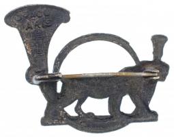 Franciaország ~1920. "27 Hegyivadász" fém sapkajelvény "Draco Paris" gyártói jel...