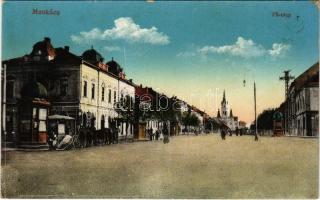 Munkács, Mukacheve, Mukacevo; Fő utca. Vasúti levelezőlapárusítás 4. 1915. / main street