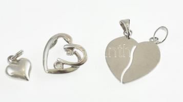 Ezüst(Ag) medál, 3 db, jelzéssel és jelzés nélkül, bruttó: 3,32 g