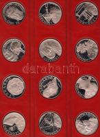 Modern színezüst dekoratív  érme tétel "L.da Vinci" nettó 1,44kg (36db) kompl. sorozat T:PP ezüstáron!!