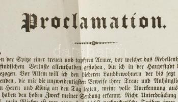 1849.I.7. Ofen, Proclamation, Alfred Fürst zu Windisch-Grätz / Buda, Windisch-Grätz cs. és kir. tábo...