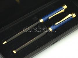Irídium hegyes exkluzív töltőtoll és golyóstoll készlet dobozban, hozzá tinta