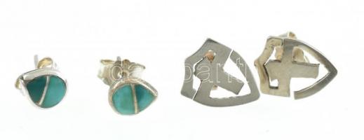 Ezüst(Ag) fülbevaló, 2 pár, jelzettek, bruttó: 2,34 g