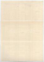 Egyiptom ~1970-1980. 6db részvény perforált ellenőrző szelvénnyel (6xklf) T:I,I- tűlyukak
Egypt ~19...