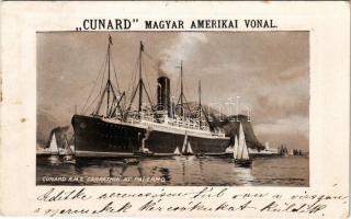 1912 Carpathia kivándorlási hajó Palermóban / RMS "Carpathia" Cunard Line transatlantic pa...