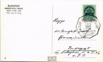 1941 Budapest, Nemzetközi Vásár megnyitó ünnepsége Horthy Miklóssal és Purgly Magdolnával + So. Stpl